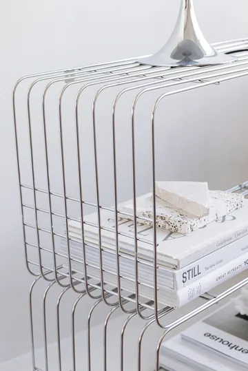 Wire shelf - Chrome, 31x70x26 cm - Mette Ditmer