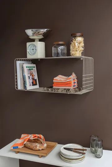 Wire shelf - Sand, 31x70x26 cm - Mette Ditmer