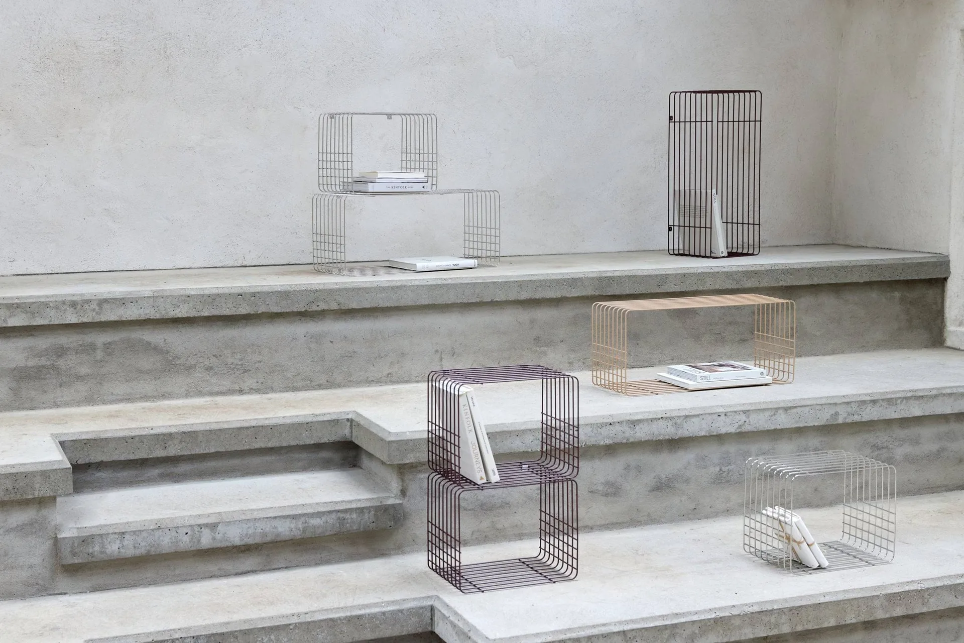 Wire shelf, Short, chrome, 26x38x30.5 cm Mette Ditmer