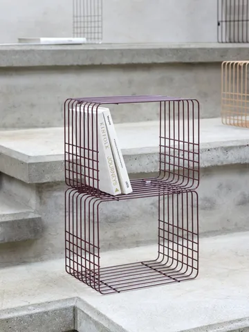 Wire shelf - Short, red, 26x38x30.5 cm - Mette Ditmer