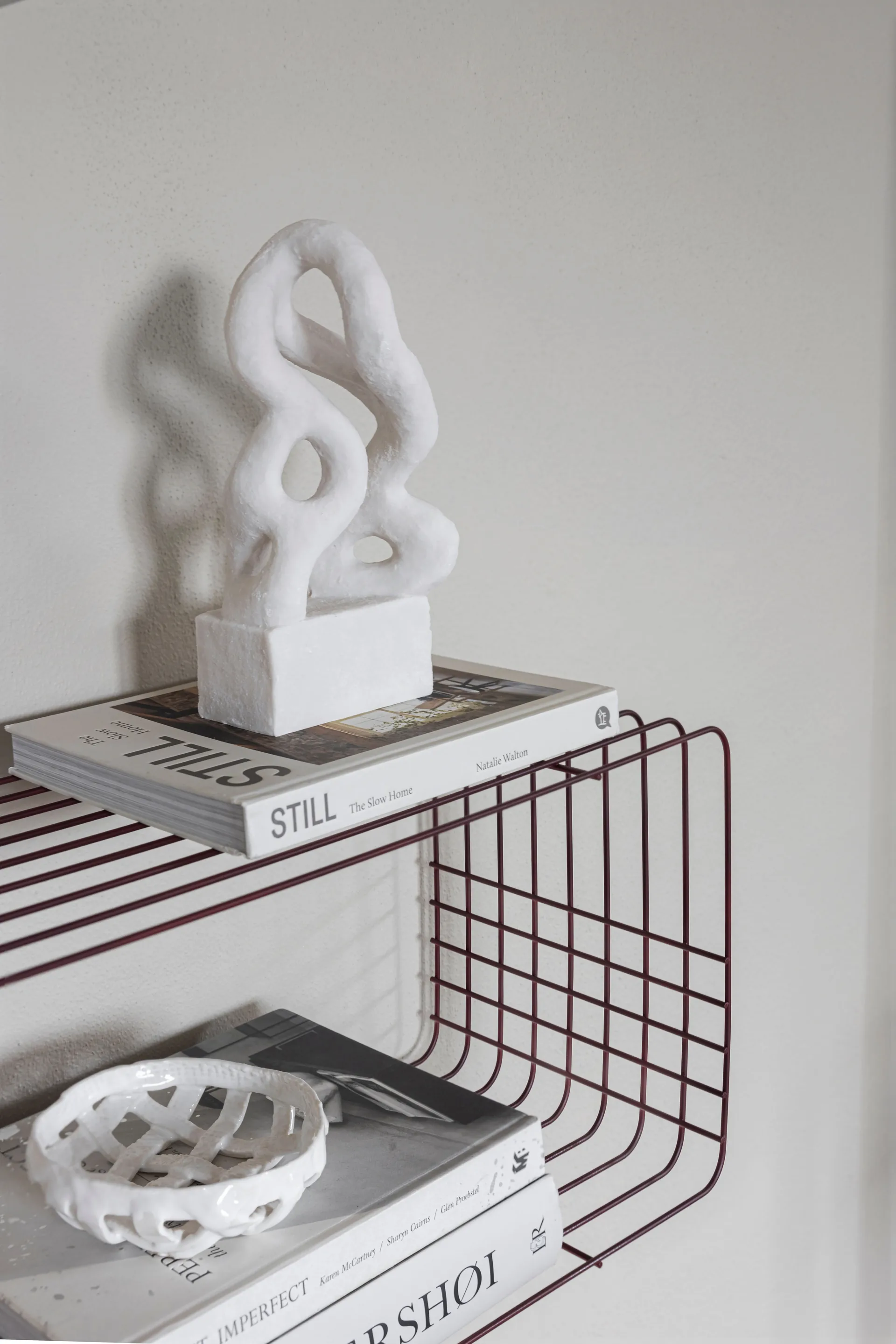 Wire shelf, Wine, 31x70x26 cm Mette Ditmer