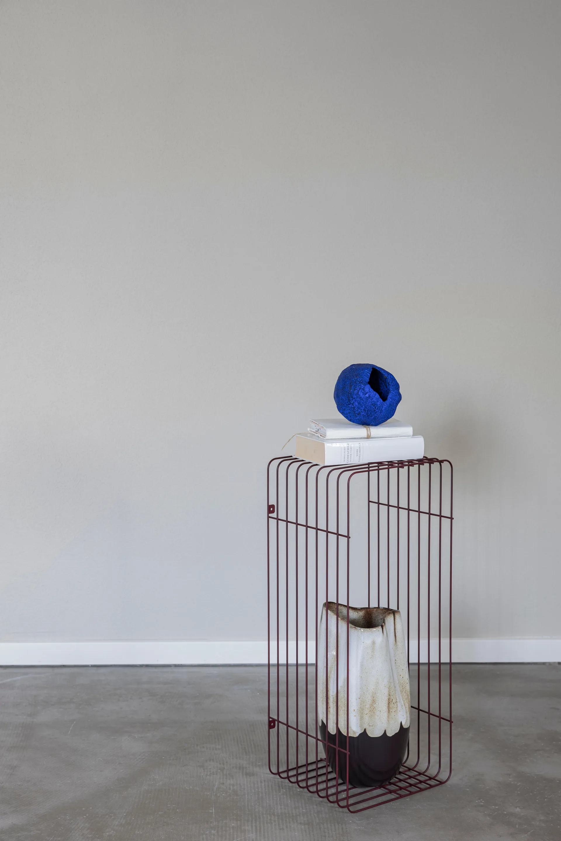 Wire shelf, Wine, 31x70x26 cm Mette Ditmer