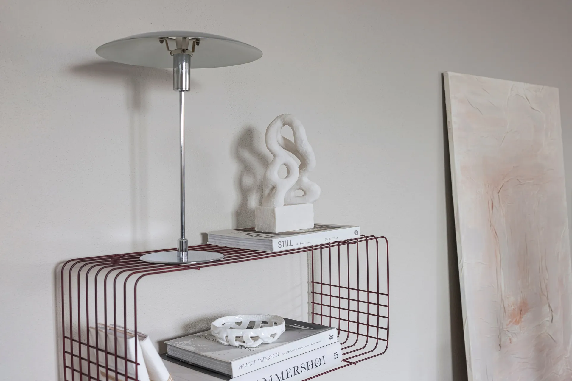 Wire shelf, Wine, 31x70x26 cm Mette Ditmer