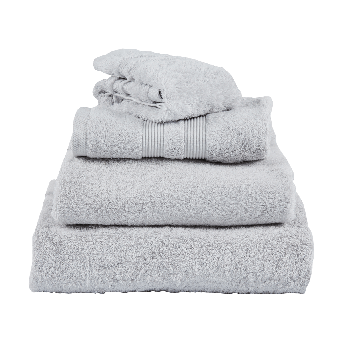 Mille Notti Fontana towel EKO Light grey, 50x70 cm | Scandinavian Design | Bath towels | Grey