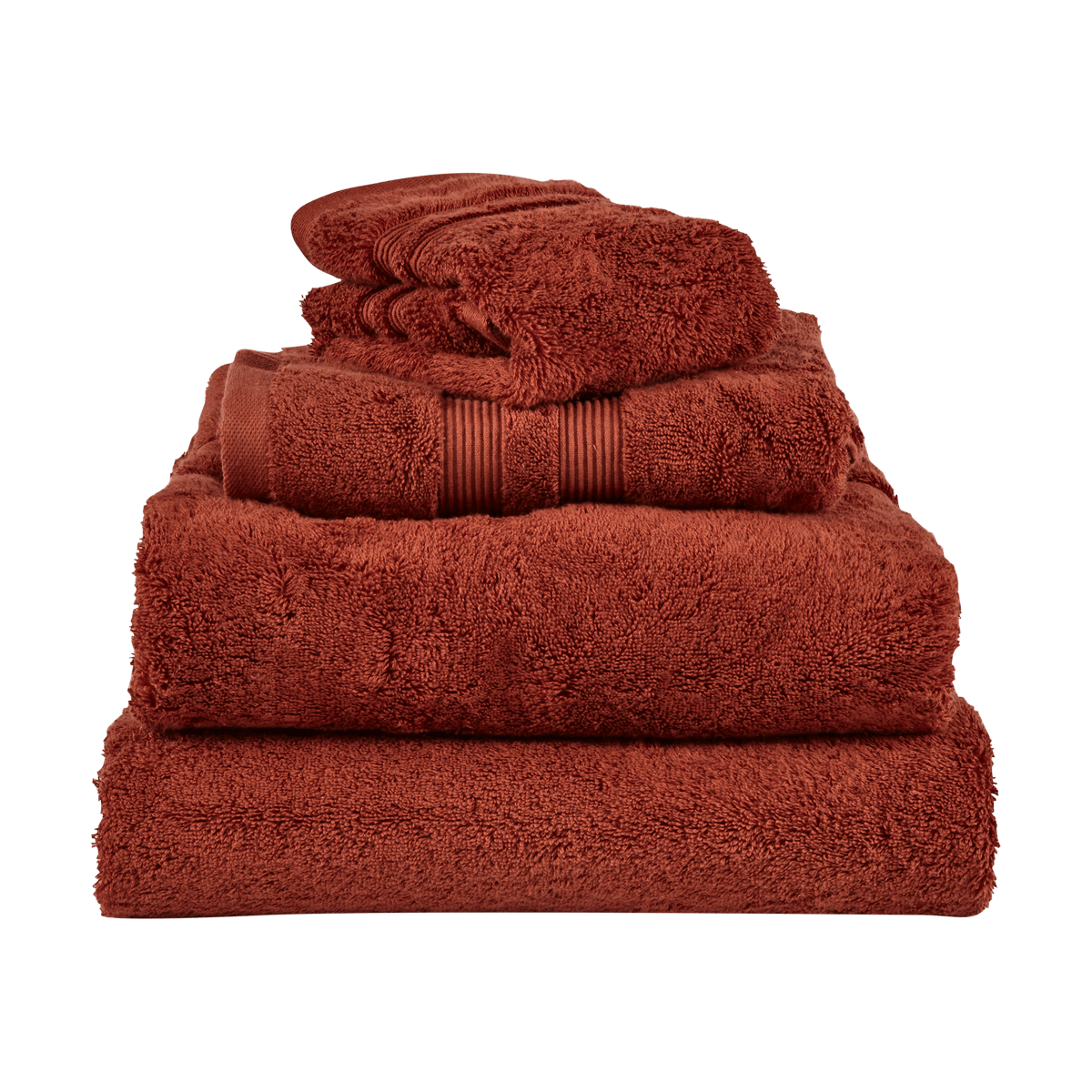 Mille Notti Fontana towel EKO Rust, 100x150 cm | Scandinavian Design | Bath towels | Orange