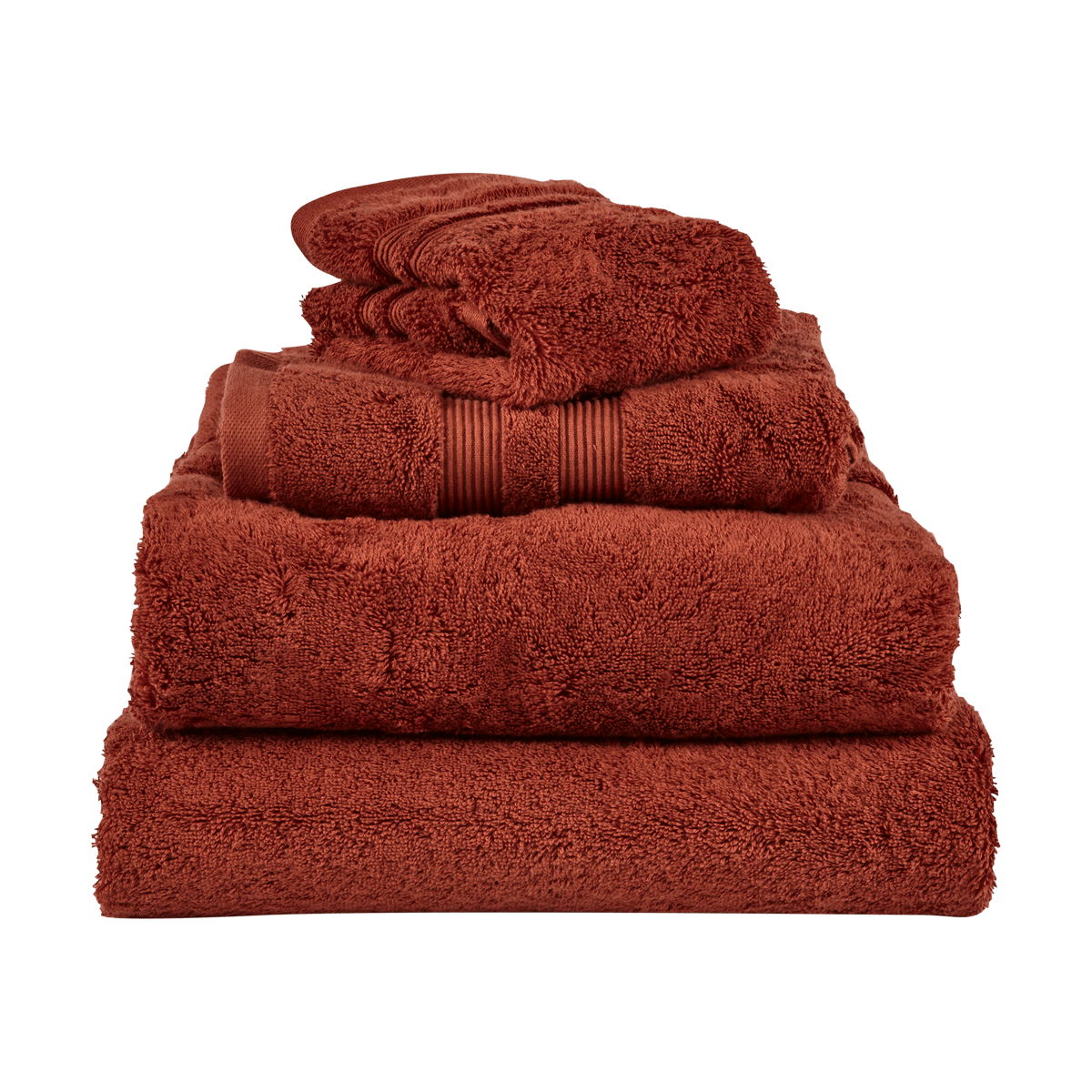 Mille Notti Fontana towel EKO Rust, 30x50 cm | Scandinavian Design | Bath towels | Orange