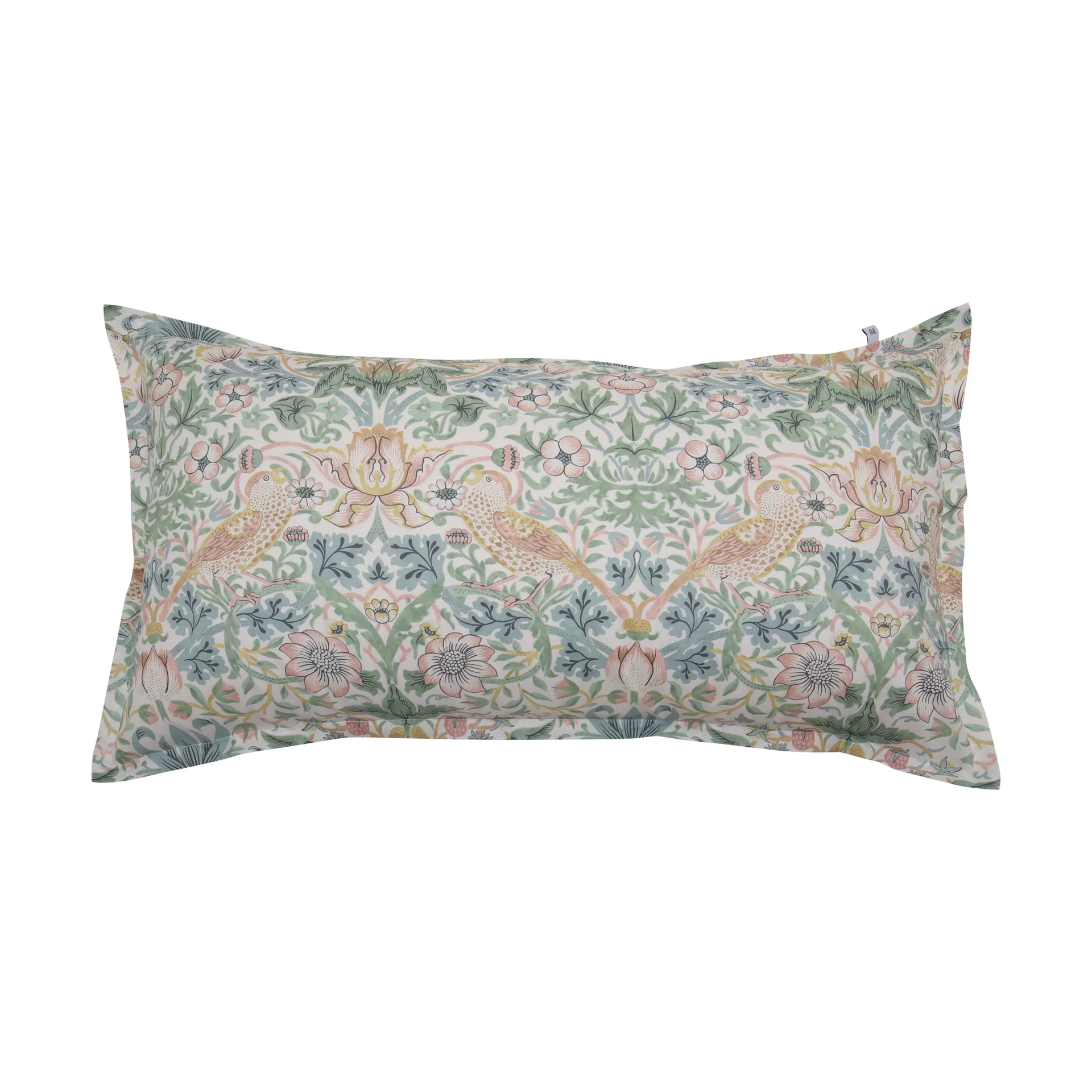 Morris & Co. Strawberry Thief Pillowcase, Green, 50x90 cm Mille Notti