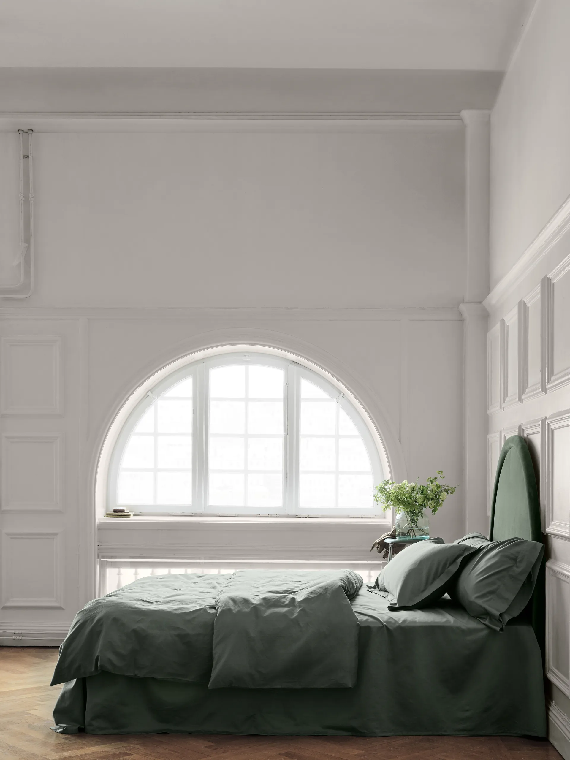 Satina duvet cover, Green, 150x210 cm Mille Notti