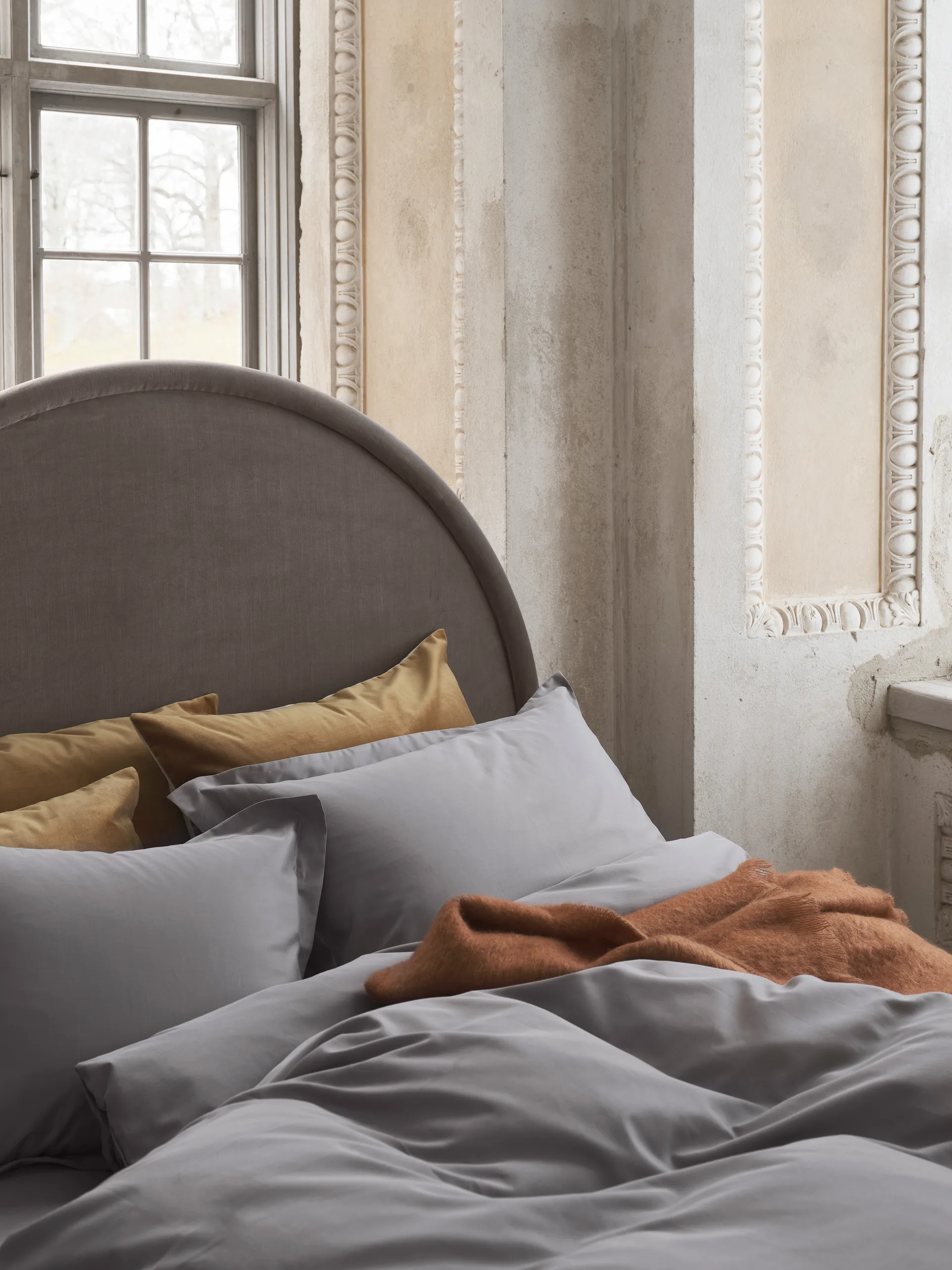 Satina duvet cover, Grey, 150x210 cm Mille Notti