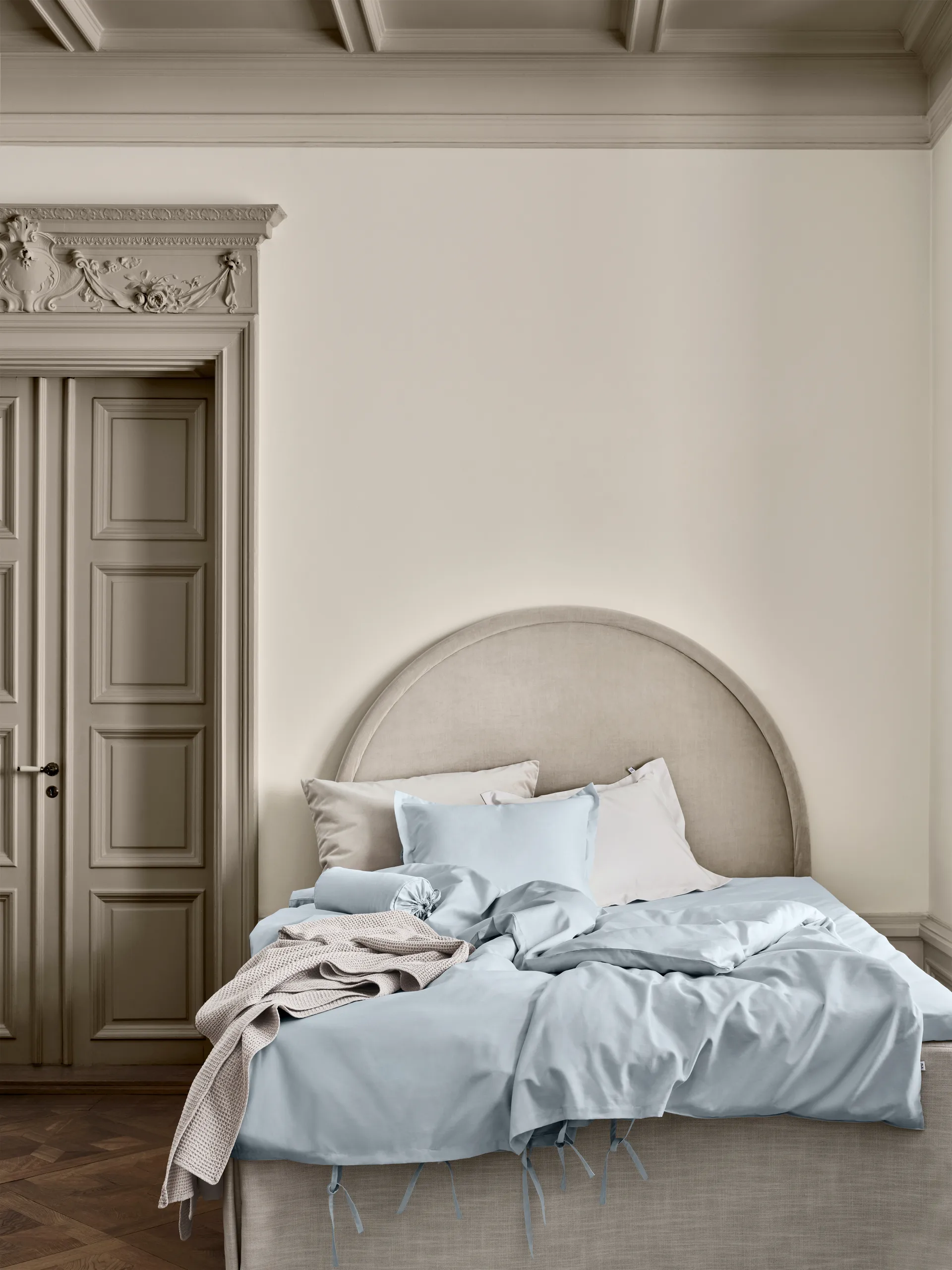 Satina duvet cover, Light blue, 220x220 cm Mille Notti