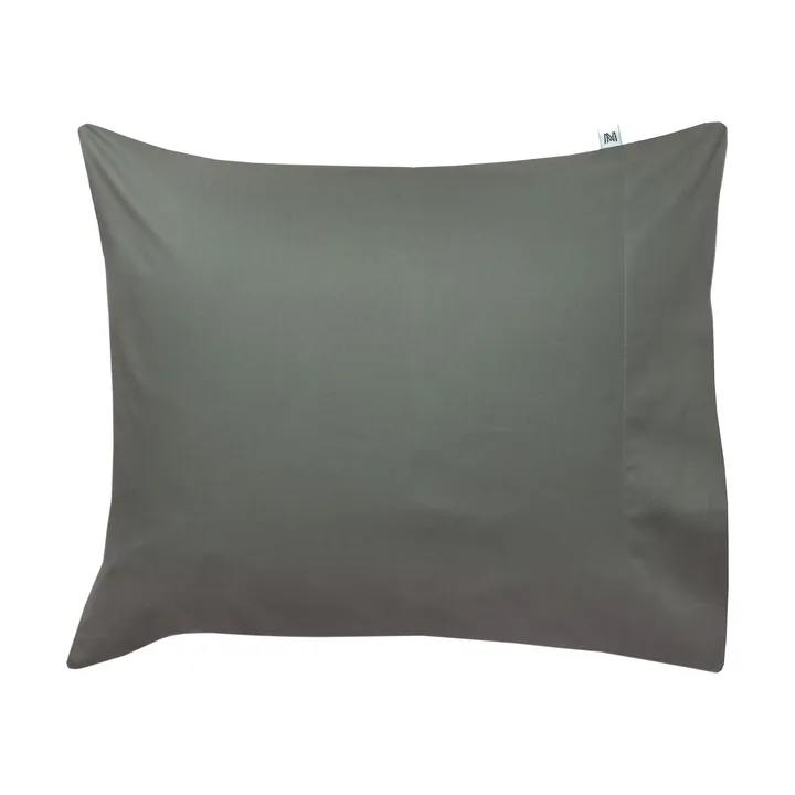 Satina plain pillowcase - Green, 50x60 cm - Mille Notti