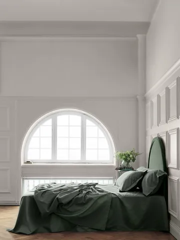 Satina plain pillowcase - Green, 50x60 cm - Mille Notti