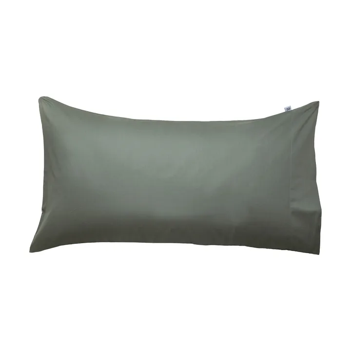 Satina plain pillowcase - Green, 50x90 cm - Mille Notti
