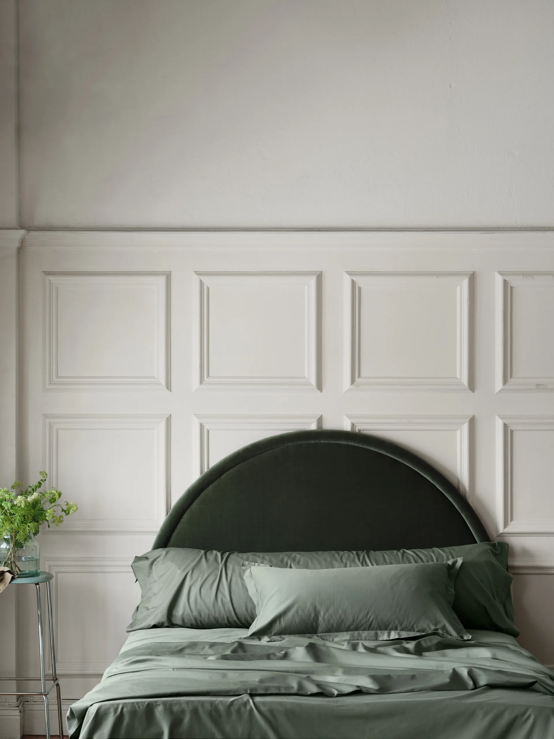 Satina plain pillowcase, Green, 50x90 cm Mille Notti