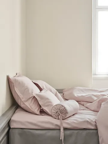 Satina plain pillowcase - Rose, 50x60 cm - Mille Notti
