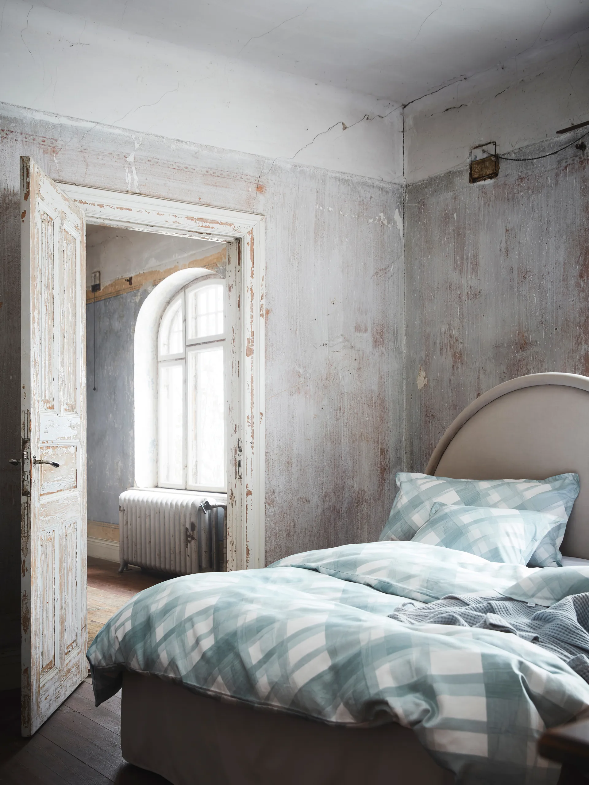 Spazzola duvet cover, Aqua, 220x220 cm Mille Notti