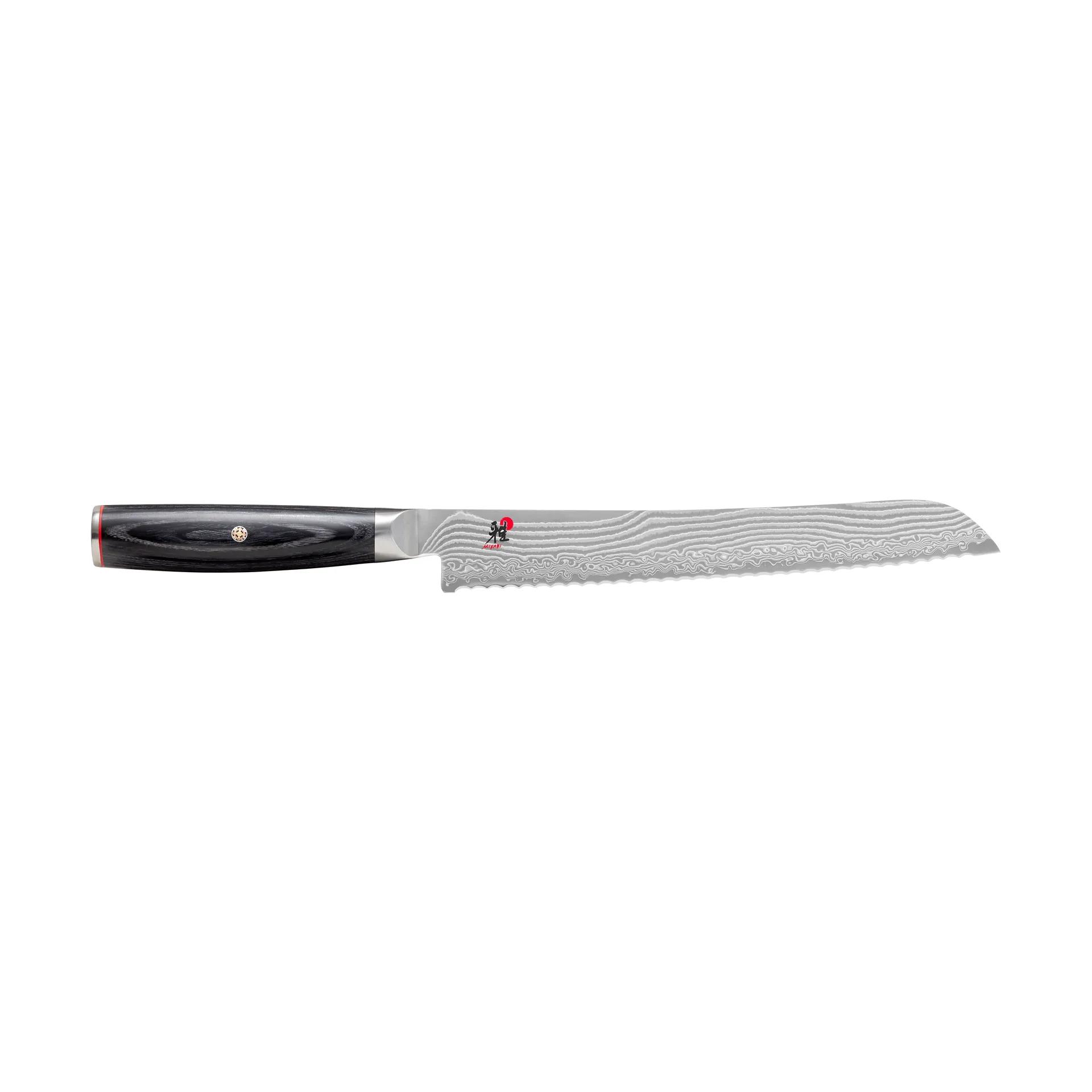 Raw 5000FCD bread knife 23 cm, Damascus black Miyabi