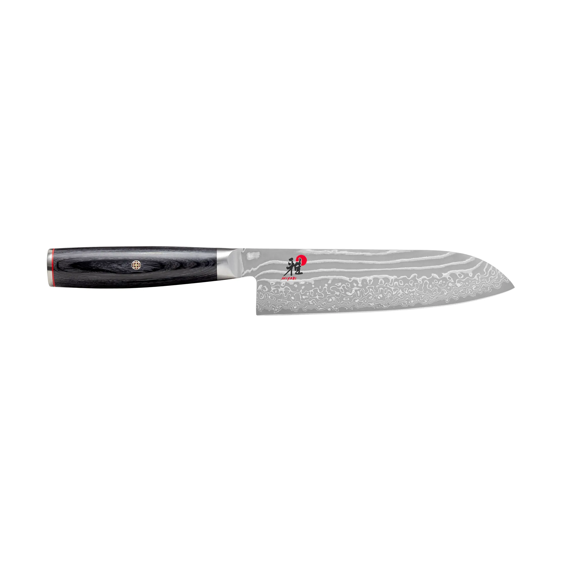 Raw 5000FCD santoku knife 18 cm, Damascus-black Miyabi