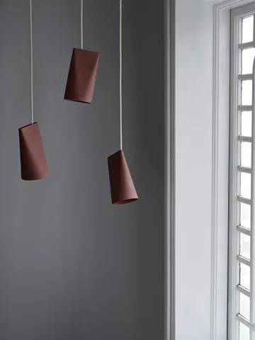 Ceiling lamp ceramic 11.2x22 cm - Terra Cotta, Wood - MOEBE