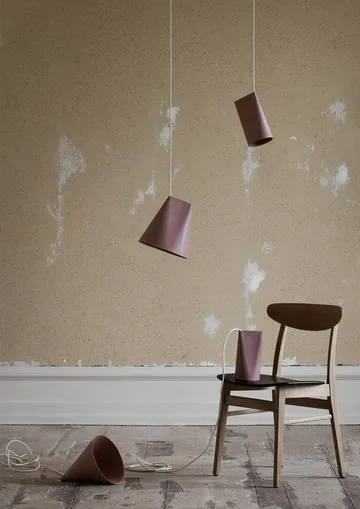 Ceiling lamp ceramic 23x23.5 cm - Terra Cotta, Wood - MOEBE