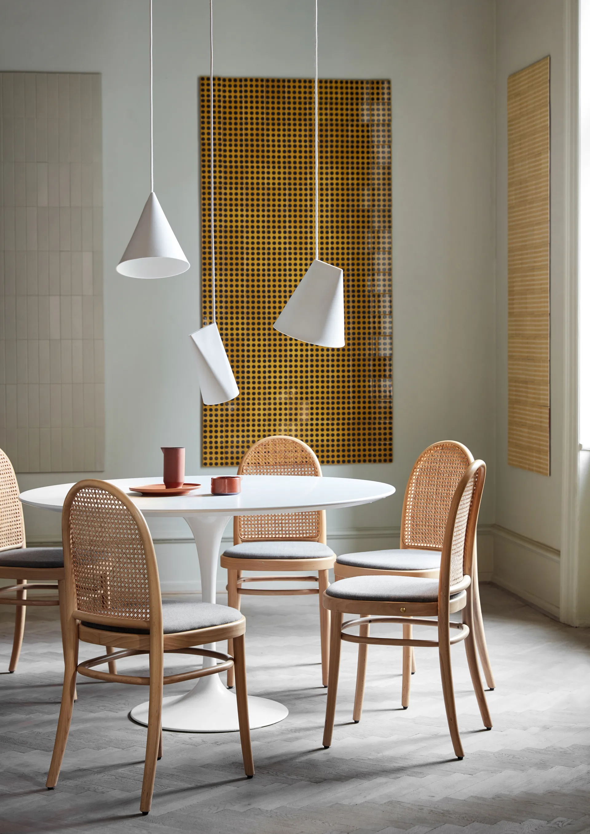 Ceiling lamp ceramic 23x23.5 cm, White MOEBE