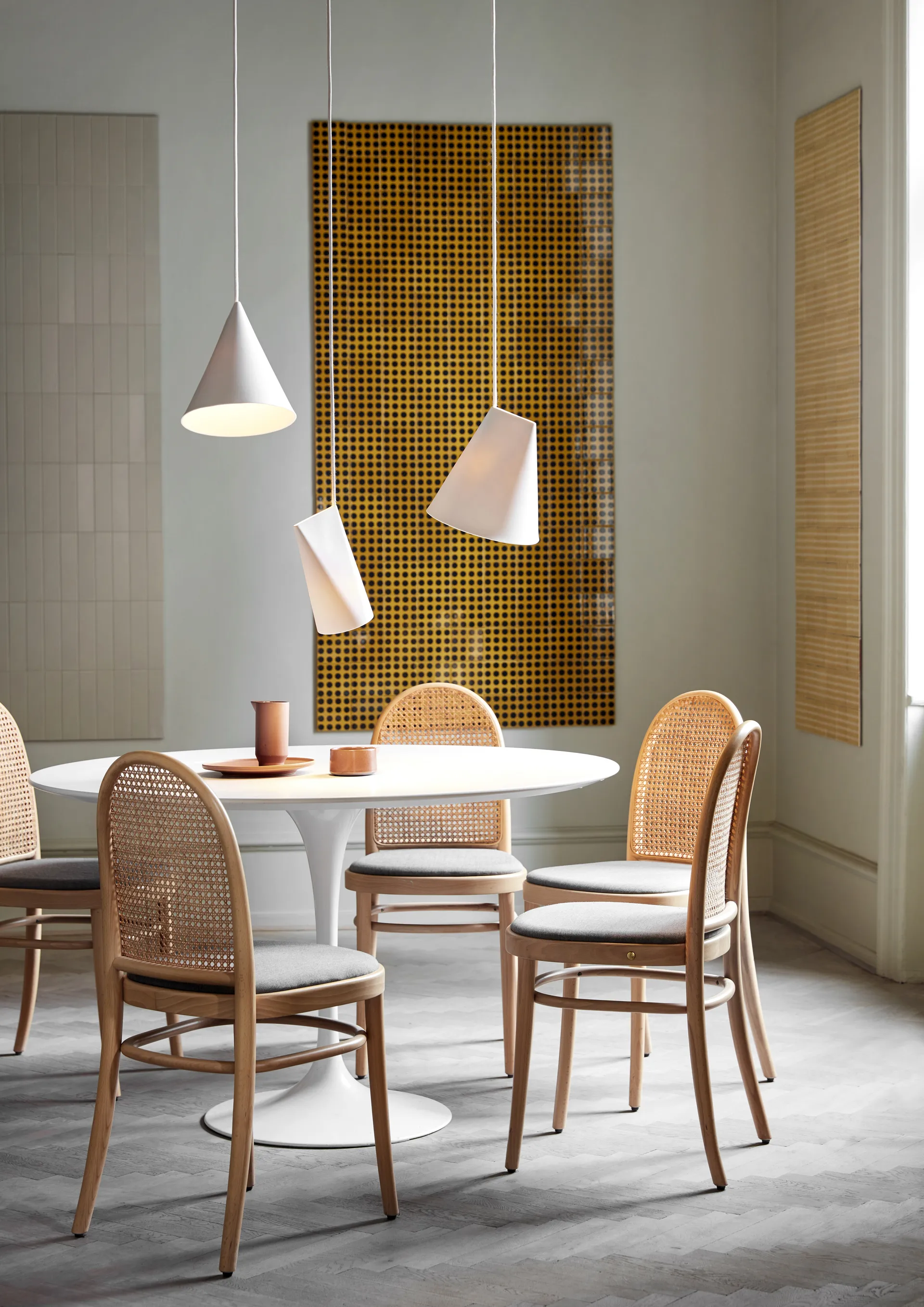 Ceiling lamp ceramic 23x23.5 cm, White MOEBE