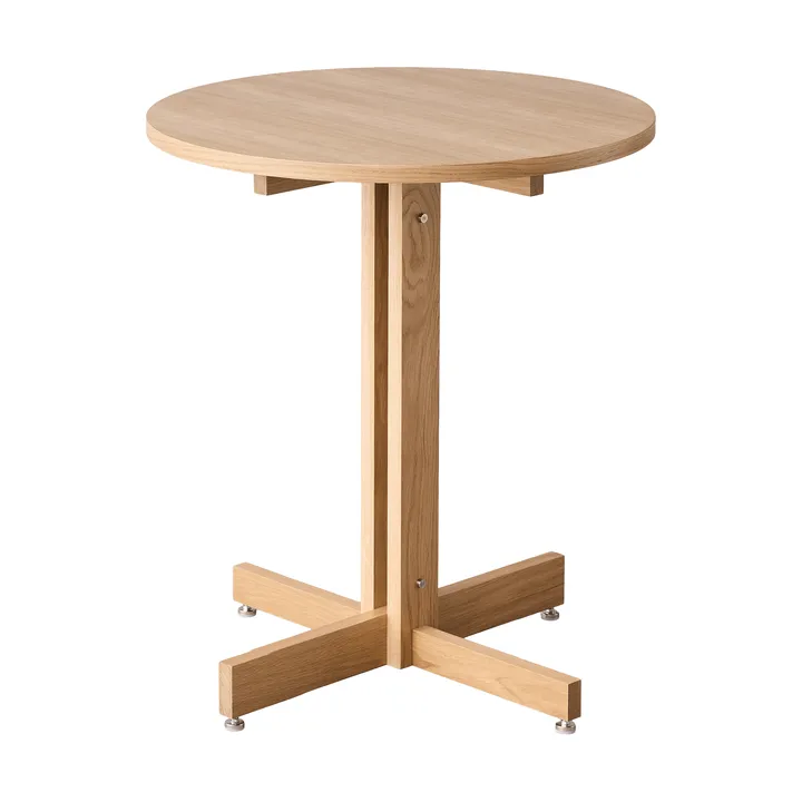 KUMU café table - Oiled oak, Ø65 cm - MOEBE