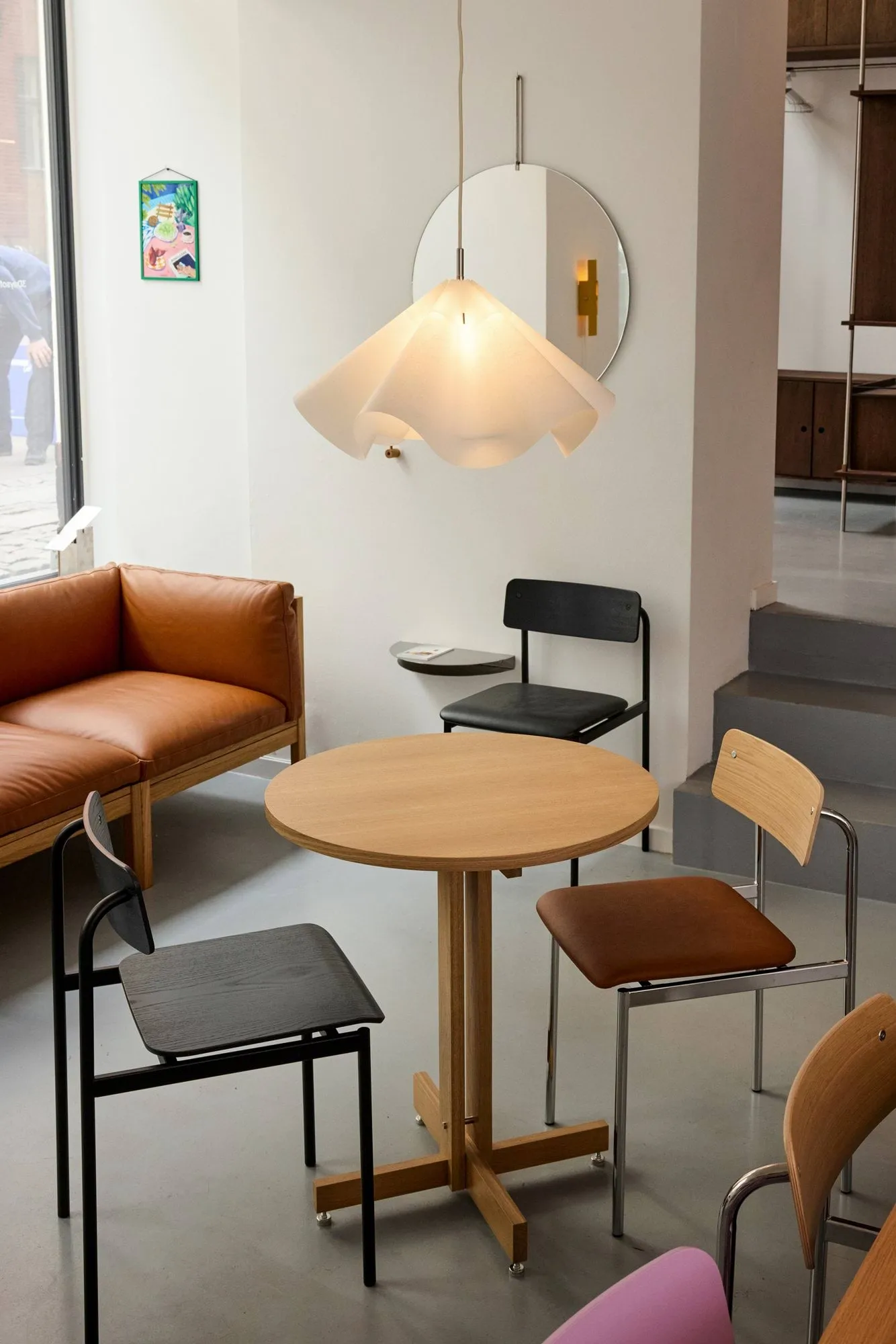 KUMU café table, Oiled oak, Ø65 cm MOEBE