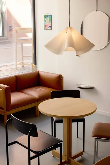 KUMU café table - Oiled oak, Ø65 cm - MOEBE
