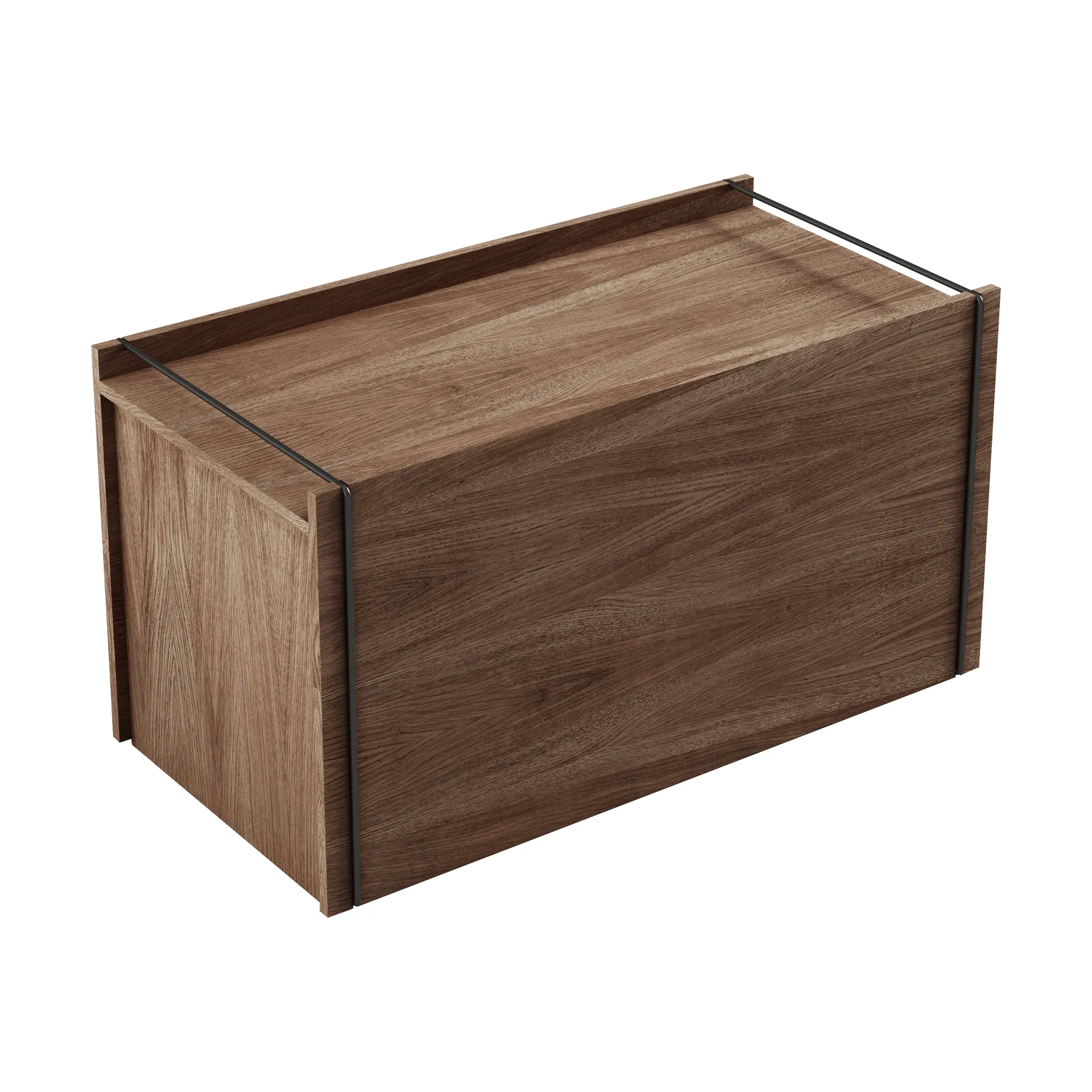 Lid to storage box 28x60 cm, Smoked oak MOEBE