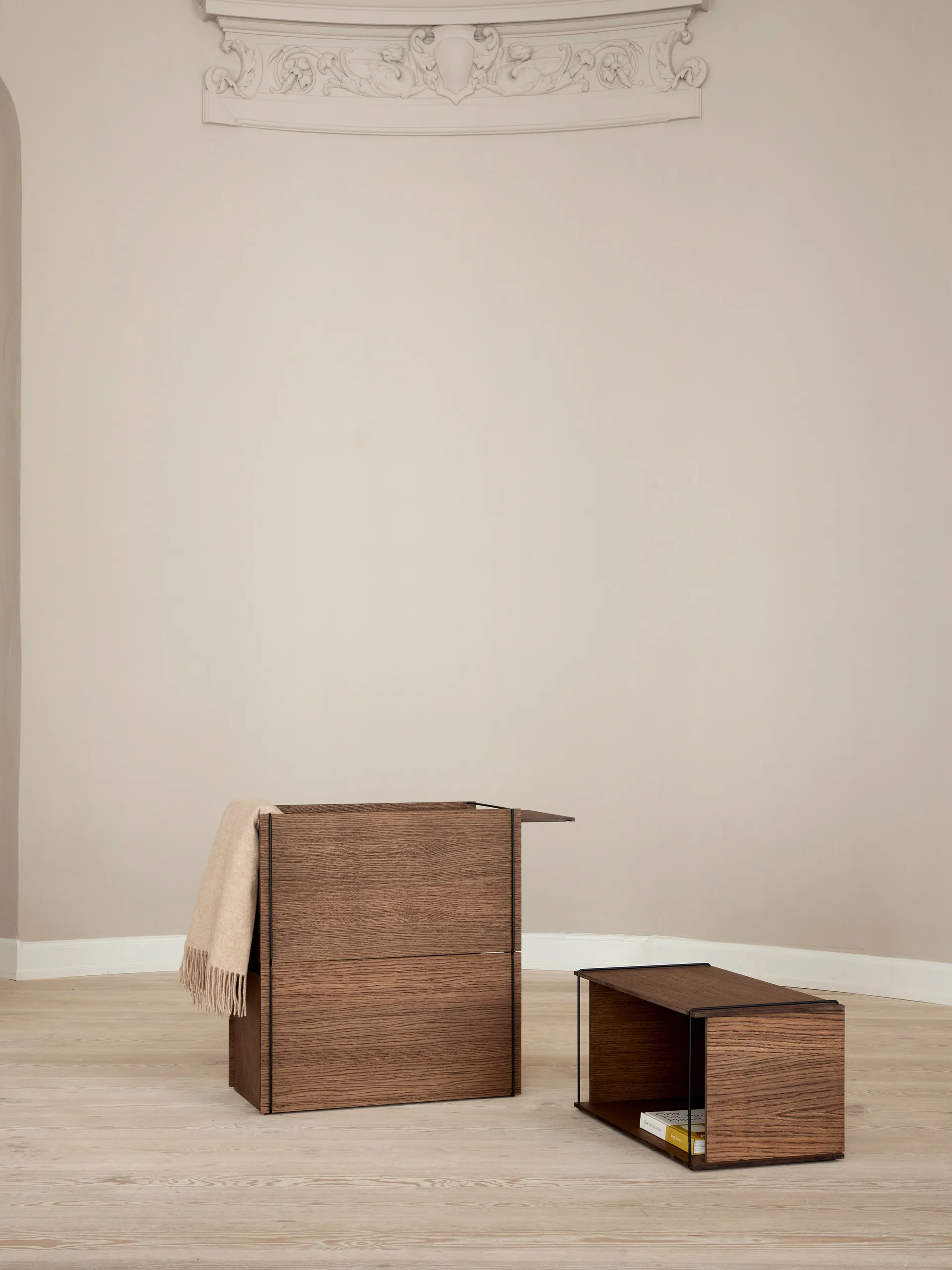 Lid to storage box 28x60 cm, Smoked oak MOEBE