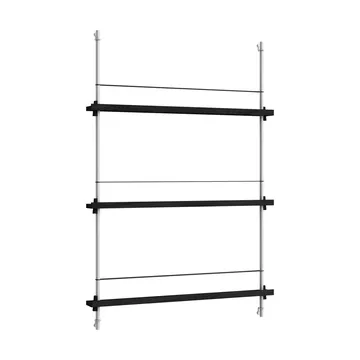Magazine Shelving magazine rack - Black-stainless steel, 85x115x7 cm, MS.115.1 - MOEBE