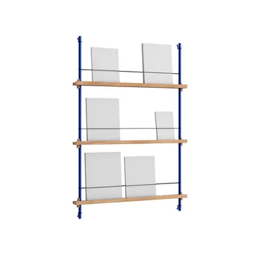 Magazine Shelving magazine rack - Oak-deep blue, 85x115x7 cm, MS.115.1 - MOEBE