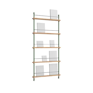 Magazine Shelving magazine rack - Oak-pine green, 85x180x7 cm, MS.180.1 - MOEBE