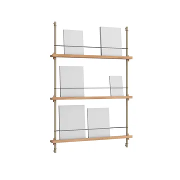 Magazine Shelving magazine rack - Oak-warm grey, 85x115x7 cm, MS.115.1 - MOEBE