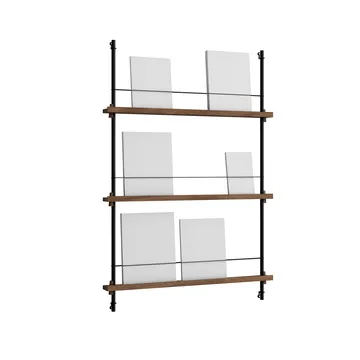 Magazine Shelving magazine rack - Smoked oak-black, 85x115x7 cm, MS.115.1 - MOEBE