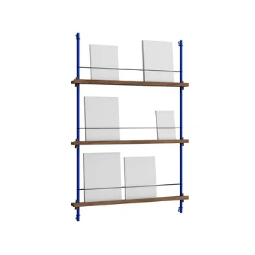 Magazine Shelving magazine rack - Smoked oak-deep blue, 85x115x7 cm, MS.115.1 - MOEBE