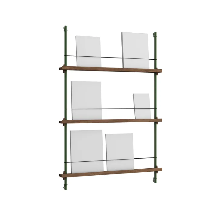 Magazine Shelving magazine rack - Smoked oak-pine green, 85x115x7 cm, MS.115.1 - MOEBE