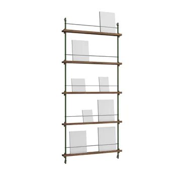 Magazine Shelving magazine rack - Smoked oak-pine green, 85x180x7 cm, MS.180.1 - MOEBE