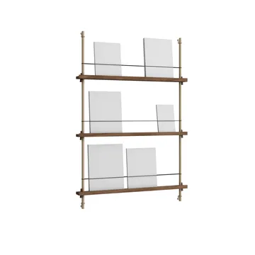 Magazine Shelving magazine rack - Smoked oak-warm grey, 85x115x7 cm, MS.115.1 - MOEBE