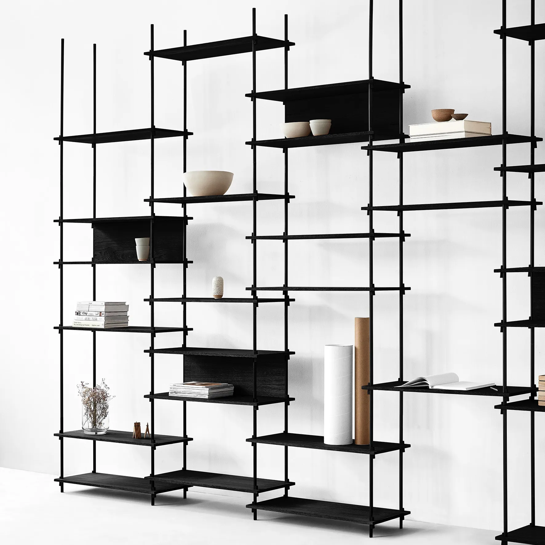 Moebe back to shelf 85 cm, Black MOEBE