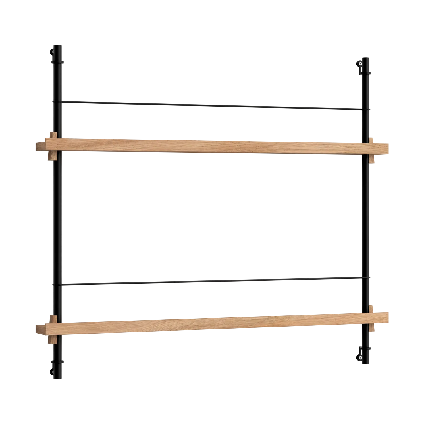 Moebe magazine rack, Oak-black MOEBE