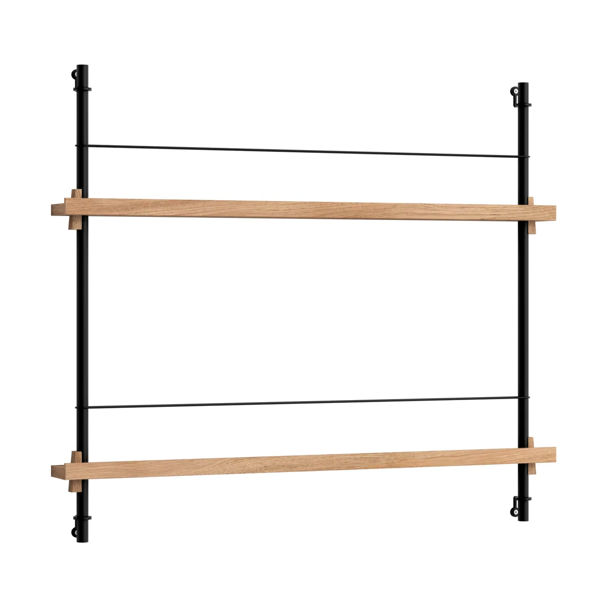 Moebe magazine rack Oak-black | Scandinavian Design | Magazine racks | Black