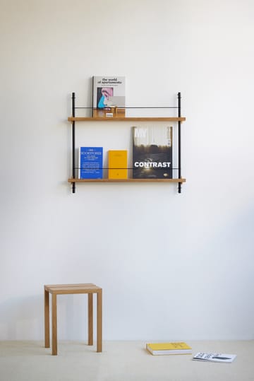 Moebe magazine rack - Oak-blue - MOEBE