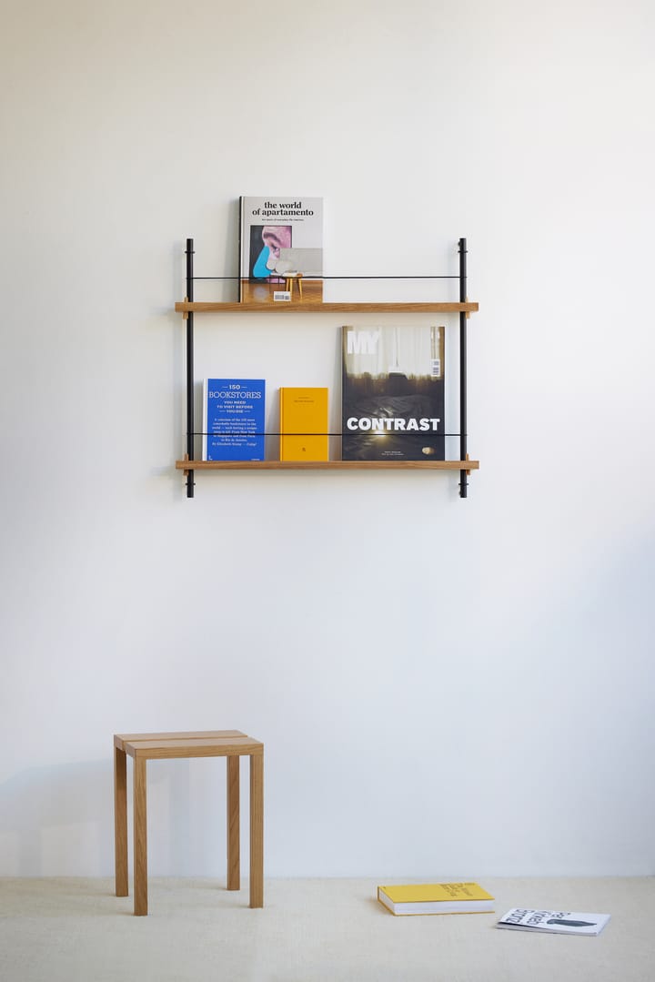 Moebe magazine rack, Oak-blue MOEBE