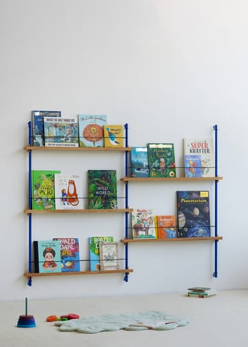 Moebe magazine rack - Oak-blue - MOEBE