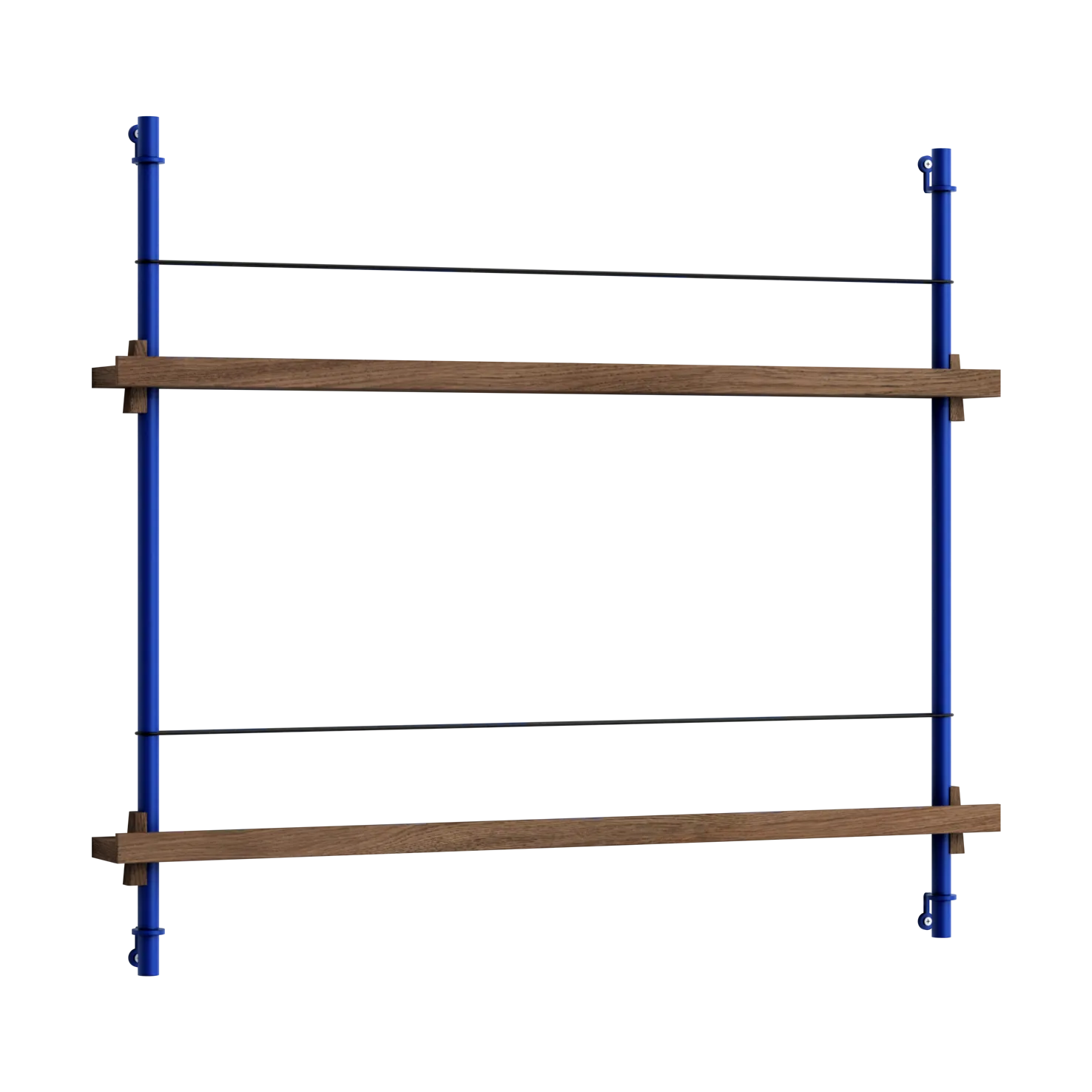 Moebe magazine rack, Smoked oak-blue MOEBE