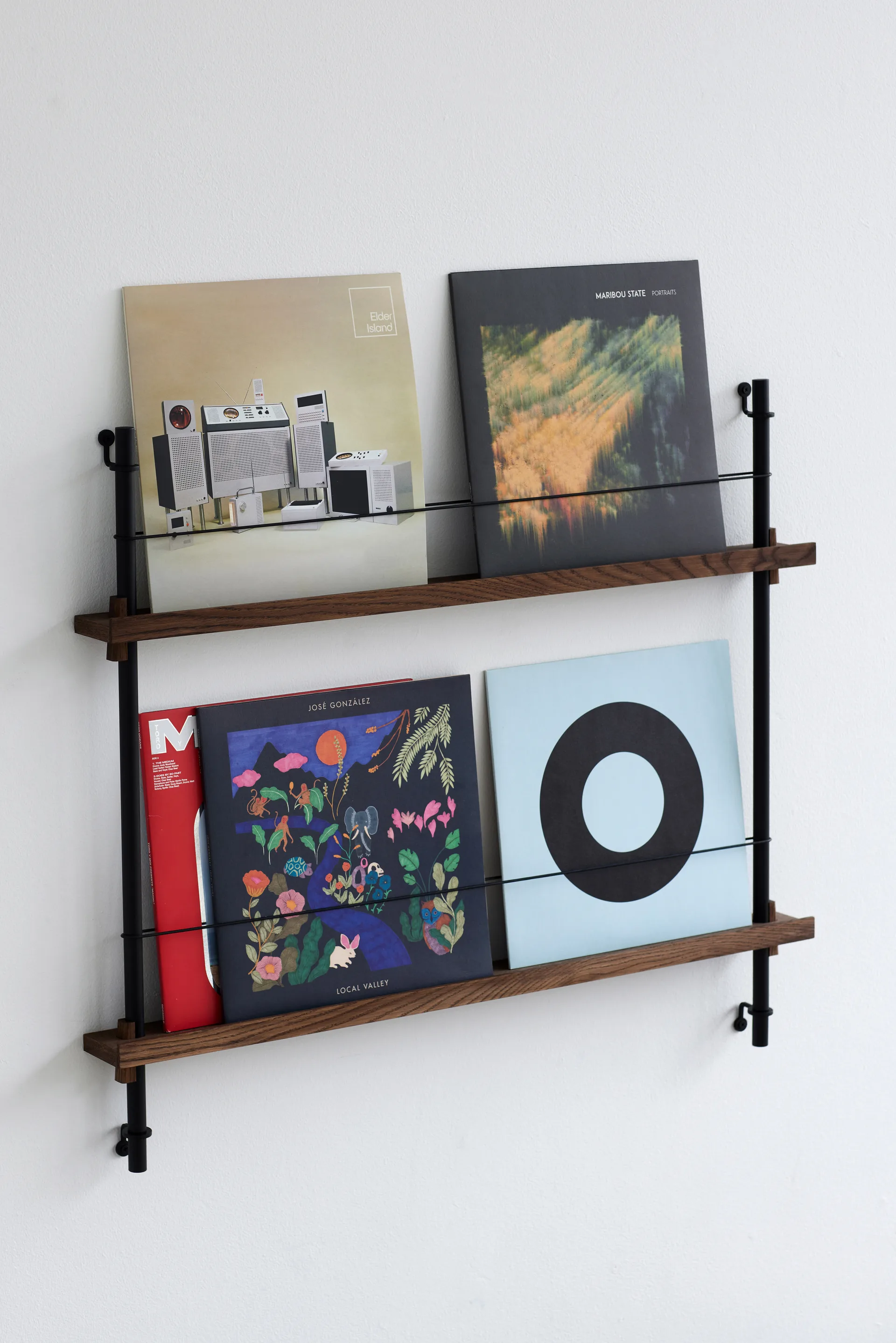 Moebe magazine rack, Smoked oak-green MOEBE