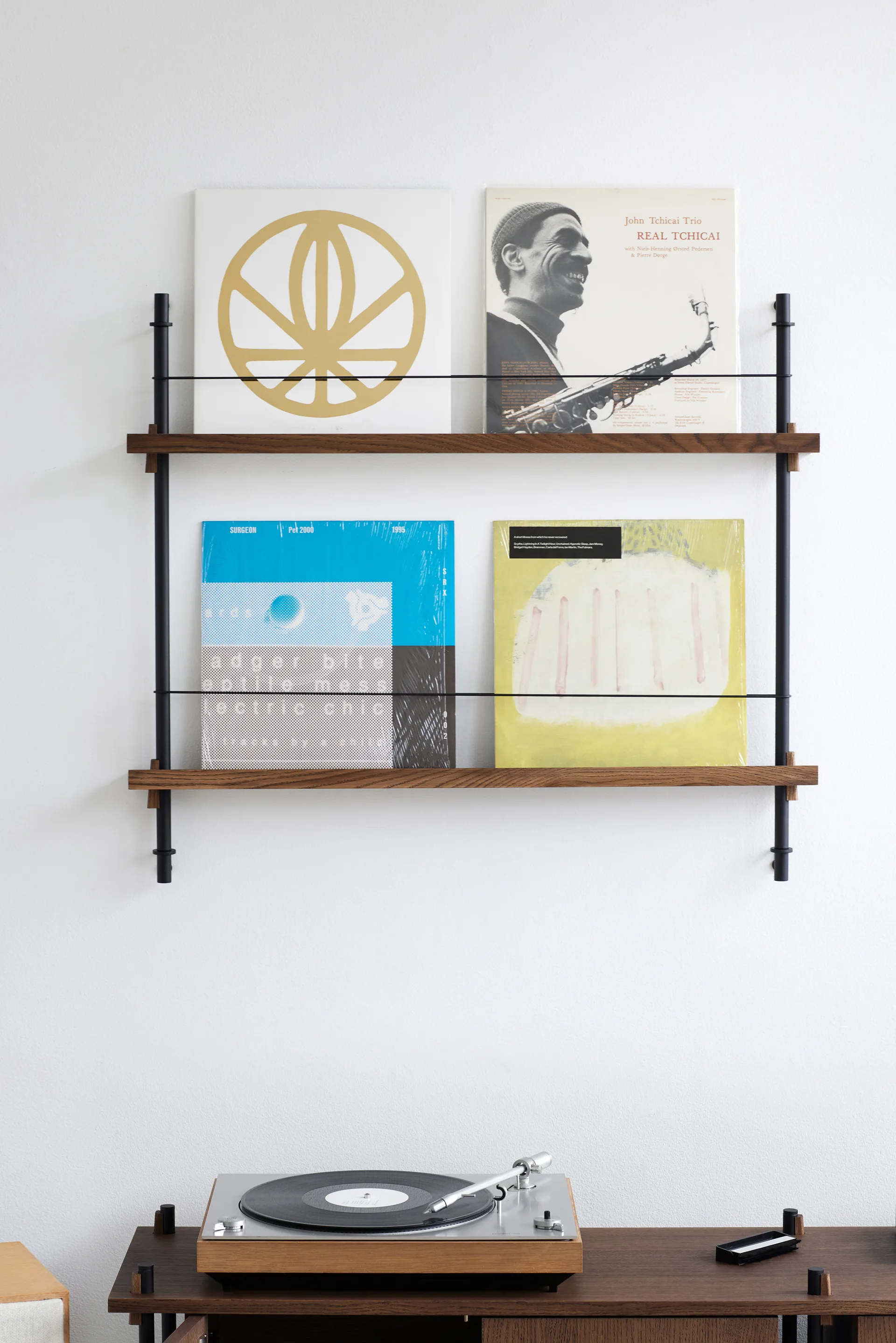 Moebe magazine rack, Smoked oak-grey MOEBE