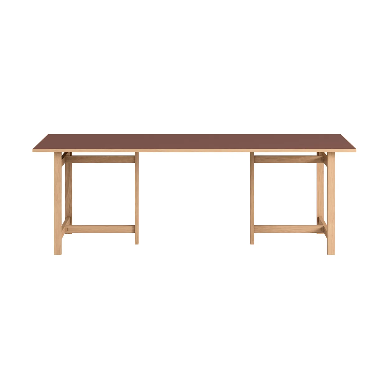 Moebe Rectangular dining table Burgundy, 220x90 cm | Scandinavian Design | Dining tables | Brown